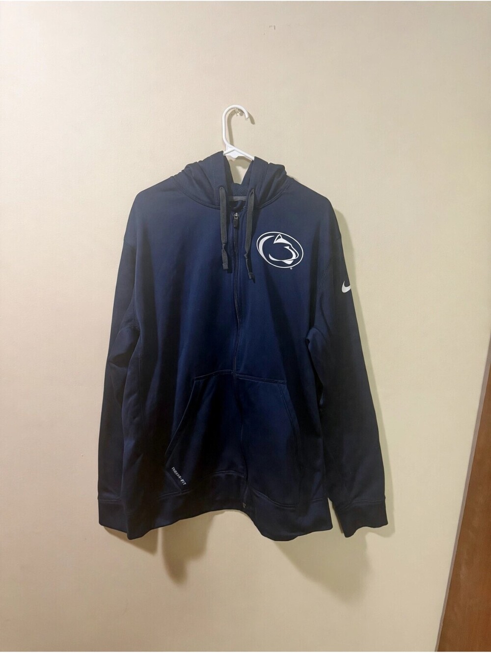 Nike Therma-Fit Penn State Full-Zip Hoodie – Navy, Size XL